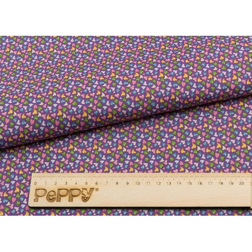 Ткань для пэчворка PEPPY   НЕЖНАЯ ИСТОРИЯ   ФАСОВКА   50 x 55 см  146 г/кв.м ± 5   100\% хлопок НИ-30 фиолетовый