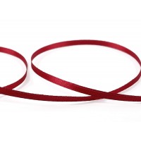 Лента атласная 3 мм ( 1/8 ")  "Gamma"   AL-3P   двухстор.   91.4 м №033 вишневый