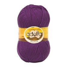 Пряжа ADELIA "OLIVIA"   60\% акрил, 40\% шерсть   5 шт. х  100 г  250 м ± 10 м №16 фиолетовый меланж