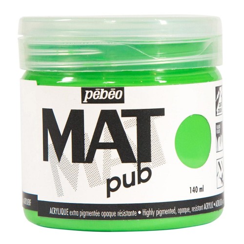Краска акриловая "PEBEO"   экстра матовая Mat Pub №1   140 мл 256015 светло-зеленый