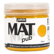 Краска акриловая "PEBEO"   экстра матовая Mat Pub №1   140 мл 256018 охра