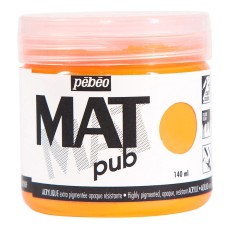 Краска акриловая "PEBEO"   экстра матовая Mat Pub №3   140 мл 256027 оранжевый флуоресцентный