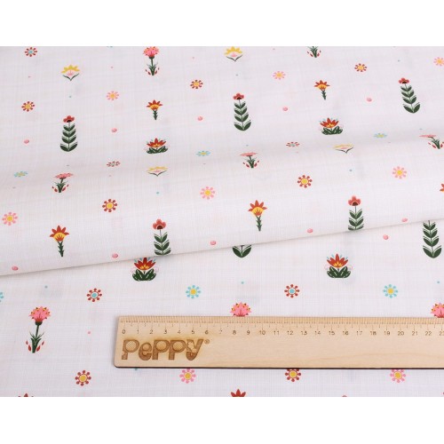 Ткань для пэчворка PEPPY   ЛЕСНЫЕ ЖИТЕЛИ   ФАСОВКА   50 x 55 см  146 г/кв.м ± 5   100\% хлопок ЛЖ-08 белый