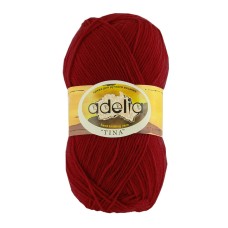 Пряжа ADELIA "TINA"   100\% акрил   5 шт. х  100 г  308 м ± 10 м №028 бордовый
