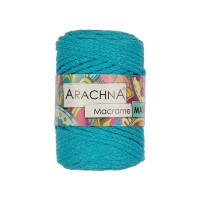 Пряжа ARACHNA "Macrame Maxi"   80\% хлопок, 20\% полиэстер   4 шт. х  250 г ± 10 г  80 м ± 3 м №13 бирюзовый