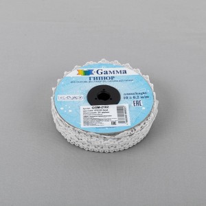 Гипюр "Gamma"   21 мм  GGM-2102   в рулоне   10 м ± 0.2   Турция GP001WH белый