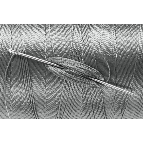 Швейные нитки (полиэстер) 300D/3   "Gamma"  / "Micron"   обувные   912 м  1000 я №367 серый