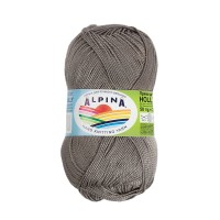 Пряжа ALPINA "HOLLY"   100\% мерсеризованный хлопок   10 шт. х  50 г  200 м ± 10 м №229 серый