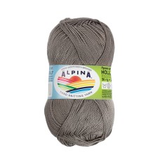 Пряжа ALPINA "HOLLY"   100\% мерсеризованный хлопок   10 шт. х  50 г  200 м ± 10 м №229 серый