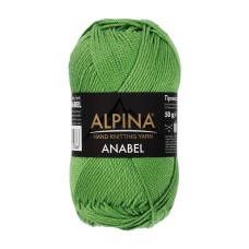 Пряжа ALPINA "ANABEL"   100\% мерсеризованный хлопок   10 шт. х  50 г  120 м ± 6 м №162 травяной