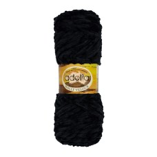 Пряжа ADELIA "DOLLY  VELOUR"   100\% микрополиэстер   5 шт. х  100 г  93 м ± 6 м №12 ЧЕРНЫЙ