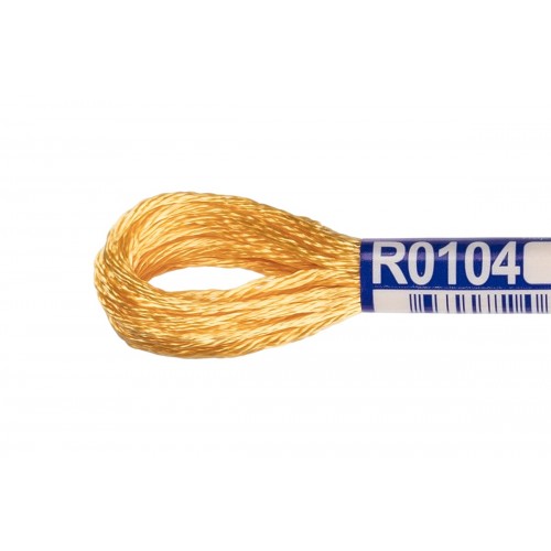 Нитки для вышивания "Gamma"   мулине   100\% вискоза   12 x  8 м R0104 желтый
