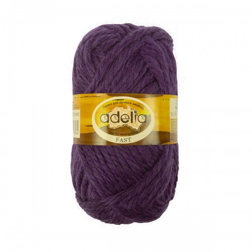 Пряжа ADELIA "FAST"   78\% акрил, 22\% шерсть   3 шт. х  150 г  45 м ± 2 м №10 фиолетовый