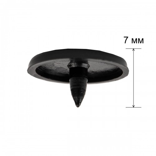 Кнопка "Micron"   POM-12   Кнопки пластиковые   пластик  d 12 мм  15 шт. № 002 чёрный