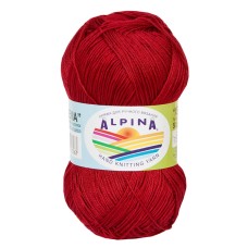 Пряжа ALPINA "XENIA"   100\% мерсеризованный хлопок   10 шт. х  50 г  240 м ± 10 м №178 бордовый