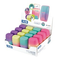 "Milan"   Ластик-точилка Compact Sunset 2 отверстия   16 шт. ассорти 4721116