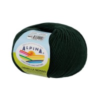 Пряжа ALPINA "ORNELLA MERINO"   100\% мериносовая шерсть   10 шт. х  50 г  125 м ± 5 м №052 т.зеленый
