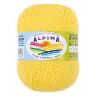 Пряжа ALPINA "WHITE RABBIT"   55\% пух кролика, 45\% нейлон   10 шт. х  50 г  300 м ± 15 м №204 желтый