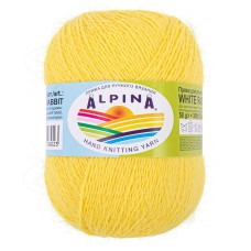 Пряжа ALPINA "WHITE RABBIT"   55\% пух кролика, 45\% нейлон   10 шт. х  50 г  300 м ± 15 м №204 желтый