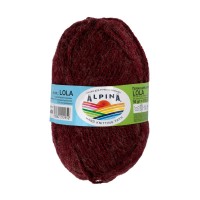 Пряжа ALPINA "LOLA"   55\% акрил, 31\% полиамид, 14\% альпака   10 шт. х  50 г  115 м ± 5 м  СК/Распродажа №08 вишневый