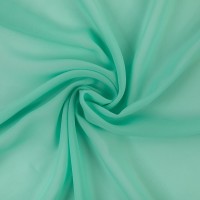 Ткань PC-02   Poly Chiffon   ФАСОВКА   84 г/кв.м ± 5 г/кв.м  150 х  147 см ± 5 см  100\% полиэстер №08 нежно зелёный