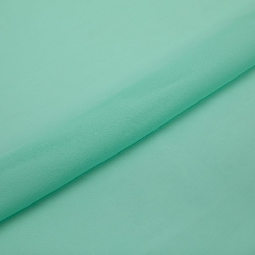 Ткань PC-02   Poly Chiffon   ФАСОВКА   84 г/кв.м ± 5 г/кв.м  150 х  147 см ± 5 см  100\% полиэстер №08 нежно зелёный