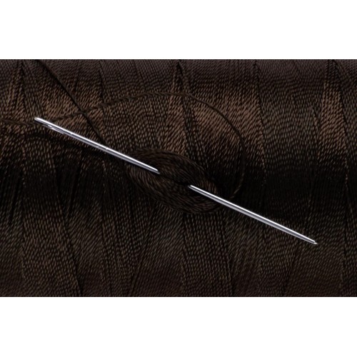 Швейные нитки (полиэстер) 300D/3   "Gamma"  / "Micron"   обувные   912 м  1000 я №496 т.коричневый