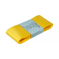 Лента атласная 50 мм ( 2 ")  "Gamma"   AL-50P   ФАСОВКА   5 x  5.4 м №128 желтый