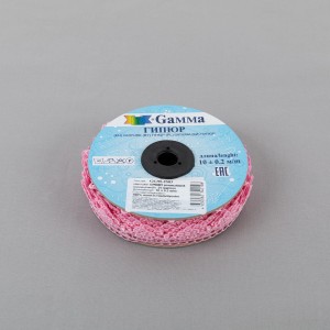 Гипюр "Gamma"   25 мм  GGM-2503   в рулоне   10 м ± 0.2 GP008PI розовый