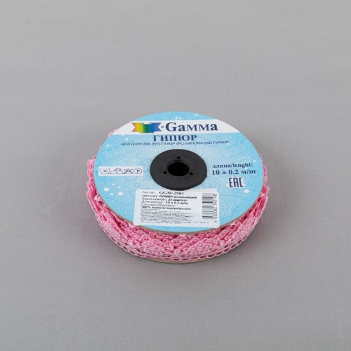 Гипюр "Gamma"   25 мм  GGM-2503   в рулоне   10 м ± 0.2 GP008PI розовый