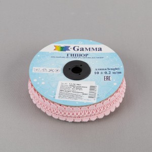 Гипюр "Gamma"   28 мм  GGM-2803   в рулоне   10 м ± 0.2 GP008PI розовый