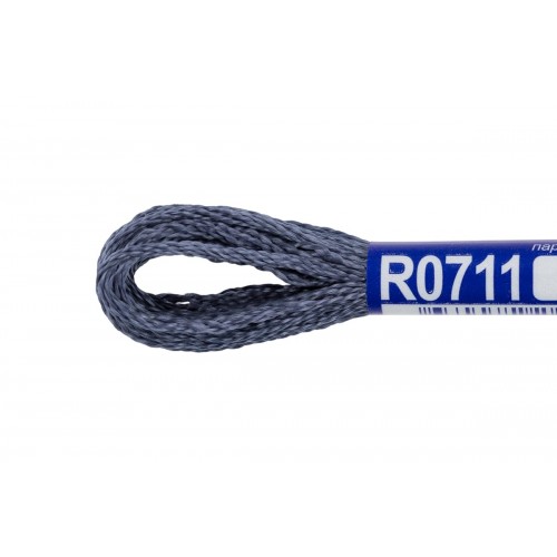 Нитки для вышивания "Gamma"   мулине   100\% вискоза   12 x  8 м R0711 серый