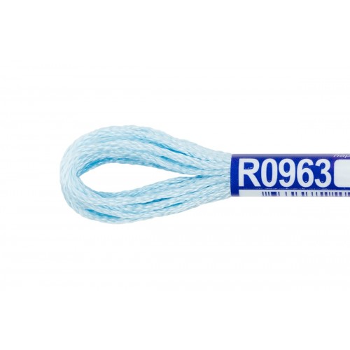 Нитки для вышивания "Gamma"   мулине   100\% вискоза   12 x  8 м R0963 голубой