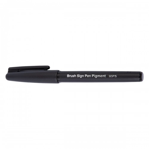 "Pentel"   Фломастер-кисть Brush Sign Pen Pigment   1,1 - 2,2 мм   пулевидный SESP15-AX черный цвет