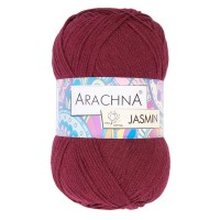 Пряжа ARACHNA "JASMIN"   80\% хлопок, 20\% полиэстер   5 шт. х  100 г ± 10 г  250 м ± 7 м №159 винный