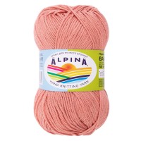 Пряжа ALPINA "BABY SUPER SOFT"   50\% хлопок, 50\% бамбук   10 шт. х  50 г  150 м ± 10 м №15 коралловый