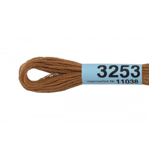 Нитки для вышивания "Gamma"    мулине  ( 3173-6115 )  100\% хлопок   24 x  8 м №3253 св.св.коричневый