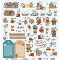 Бумага для скрапбукинга Mr.Painter PSR 2506 Характер нордический  190 г/кв.м 30.5 x 30.5 см 10 шт. 7 лист для вырезания
