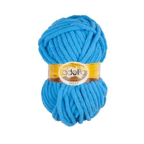Пряжа ADELIA "DOLLY"   100\% полиэстер   5 шт. х  100 г  40 м ± 3 м №11 яр.голубой