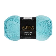 Пряжа ALPINA "COTTON PALLETE"   50\% хлопок, 50\% акрил   10 шт. х  50 г  205 м ± 5 м №18 голубой
