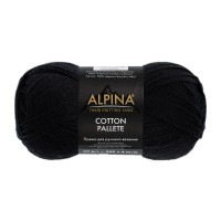 Пряжа ALPINA "COTTON PALLETE"   50\% хлопок, 50\% акрил   10 шт. х  50 г  205 м ± 5 м №02 черный