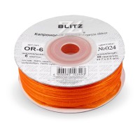 Лента капроновая 6 мм ( 1/4 ")  "BLITZ"   OR-6   45.7 м ± 0.5 м №024 т. оранжевый