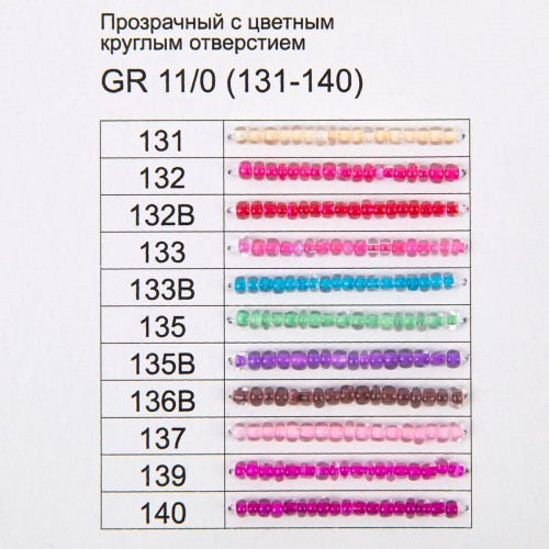 Карта цветов бисер "Zlatka" .