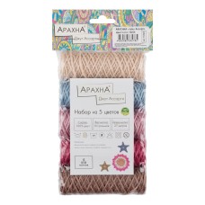 Пряжа ARACHNA "Jute"   Ассорти   100\% джут   5 х  30 г  27 м ± 1 м № 03