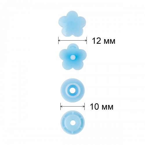 Кнопка "Micron"   POM-12 FL/500   Кнопки пластиковые   пластик  d 12 мм  500 шт. № 005 голубой