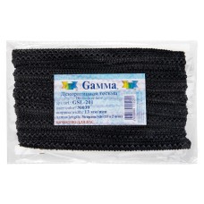 "Gamma"   тесьма декоративная "Самбоса"   GSL-201   13 мм  33 м ± 2 м  СК/Распродажа №039 черный
