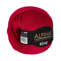 Пряжа ALPINA "RENE"   100\% мерсеризованный хлопок   10 шт. х  50 г  105 м ± 5 м №020 бордовый