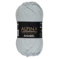 Пряжа ALPINA "ANABEL"   100\% мерсеризованный хлопок   10 шт. х  50 г  120 м ± 6 м №079 св.голубой