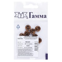 Пуговица "Gamma"   WB-081   18 " ( 11 мм) ( 10 шт)  дерево №300 коричневый