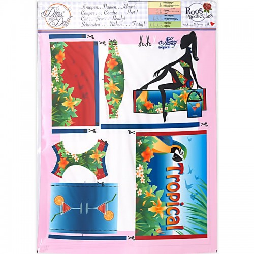 Набор для шитья "DressYourDoll"   Одежда для кукол  №2   СК/Распродажа S210-0101 Nancy Tropical
